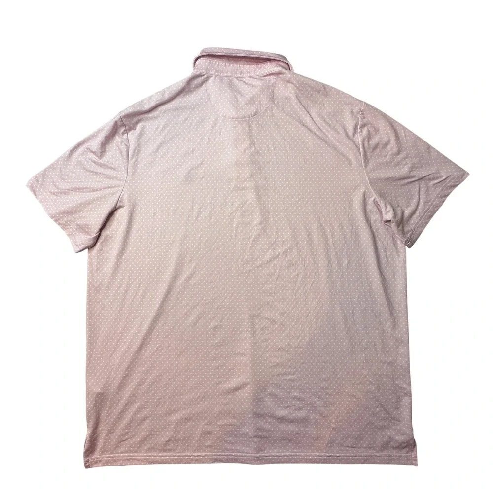 Polo Ralph Lauren Polo Shirt Mens XL Pink Polka Dot Performance Classic Fit Golf